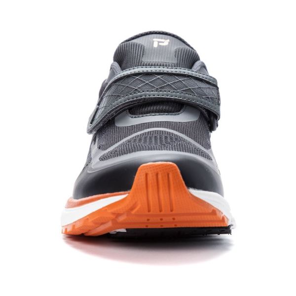 Propet-Men's Propet One Strap-Burnt Orange/Dk Grey