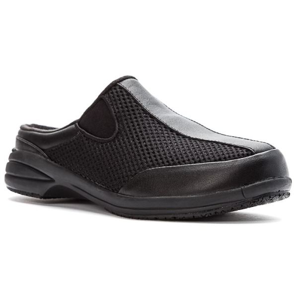 Propet-Women's Washable Walker Slide-Black Mesh