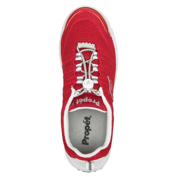 Propet-Women's TravelWalker II-Red/White Mesh