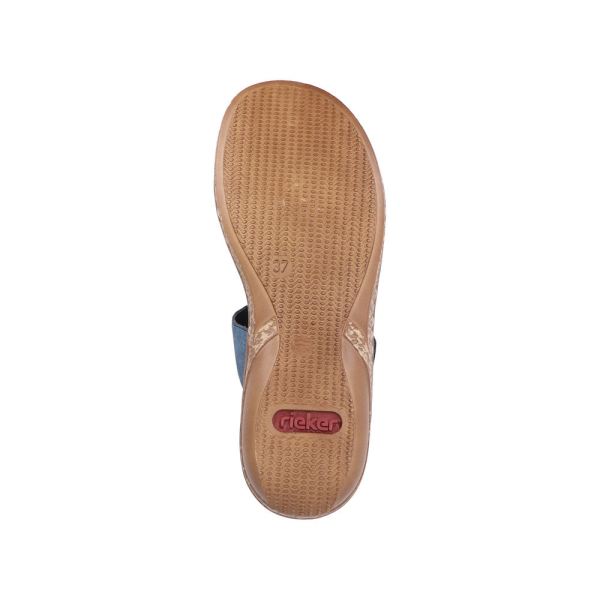 Rieker Women's sandals | Style 628M6 Casual Mule - Blue | Free Delivery