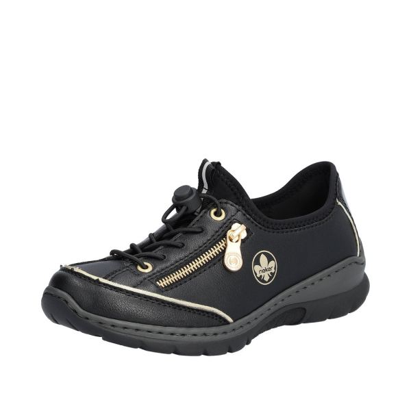 Rieker Women's shoes | Style L32P2 Athletic Slip-on - Black | Free Delivery