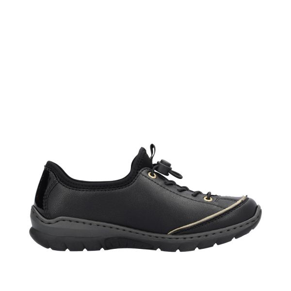 Rieker Women's shoes | Style L32P2 Athletic Slip-on - Black | Free Delivery
