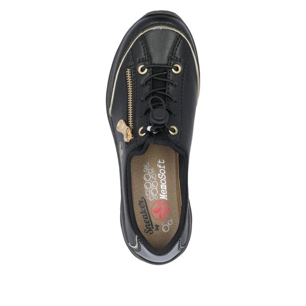 Rieker Women's shoes | Style L32P2 Athletic Slip-on - Black | Free Delivery