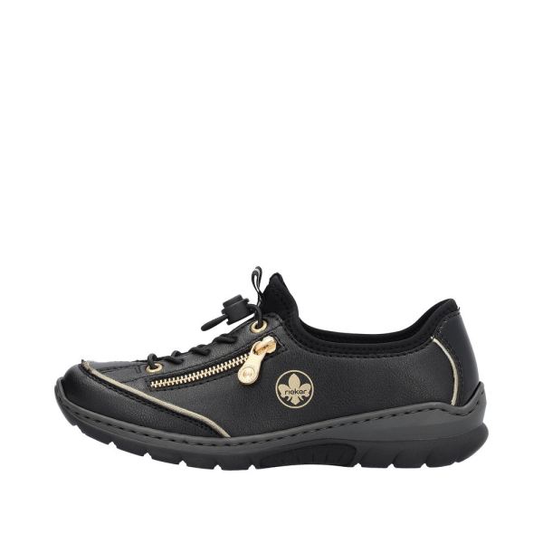 Rieker Women's shoes | Style L32P2 Athletic Slip-on - Black | Free Delivery