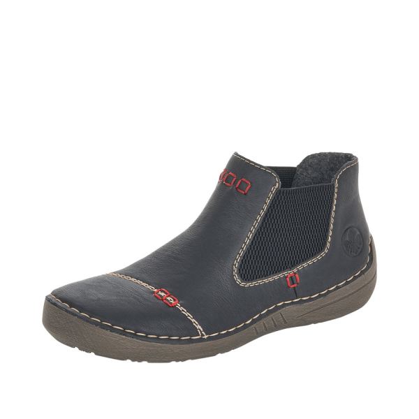 Rieker Synthetic Material Women's short boots | 52590 Ankle Boots - Black | Free Delivery