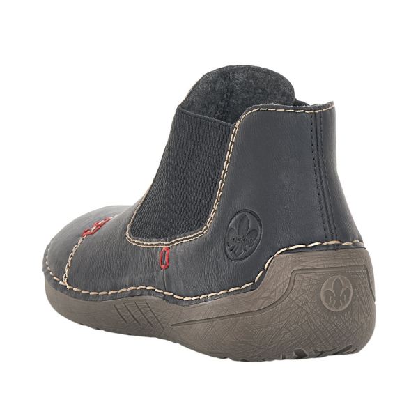 Rieker Synthetic Material Women's short boots | 52590 Ankle Boots - Black | Free Delivery
