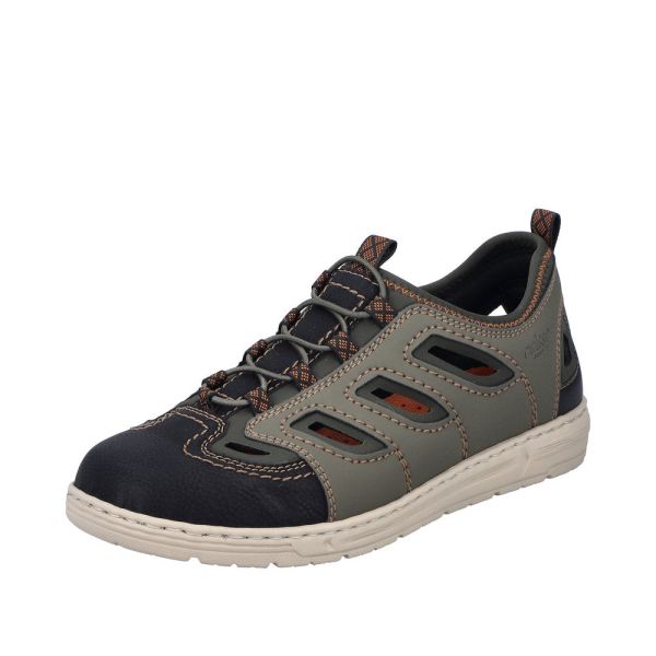 Rieker Men's shoes | Style 08665 Athletic Trekking - Green Combination | Free Delivery