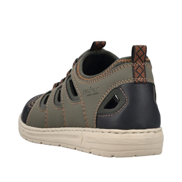 Rieker Men's shoes | Style 08665 Athletic Trekking - Green Combination | Free Delivery
