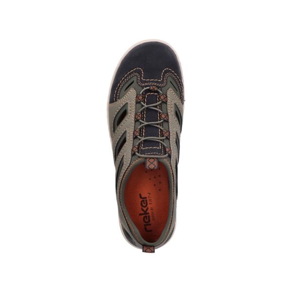 Rieker Men's shoes | Style 08665 Athletic Trekking - Green Combination | Free Delivery