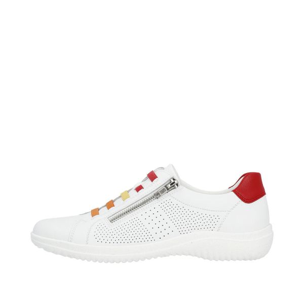 Remonte Women's shoes | Style D1E02 Casual Zipper - White Combination | Free Delivery
