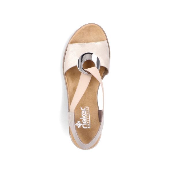 Rieker Women's sandals | Style 624H6 Dress Sandal - Beige | Free Delivery
