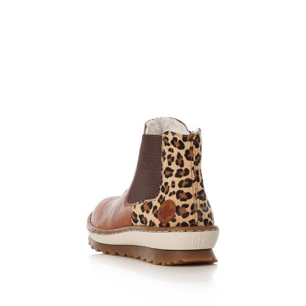 Rieker Synthetic leather Women's Short Boots| Z8689 Ankle Boots - Brown | Free Delivery