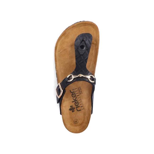 Rieker Women's sandals | Style V8390 Casual Flip Flop - Black | Free Delivery