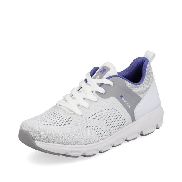 Rieker EVOLUTION Women's shoes | Style 40410 Athletic Lace-up - White Combination | Free Delivery