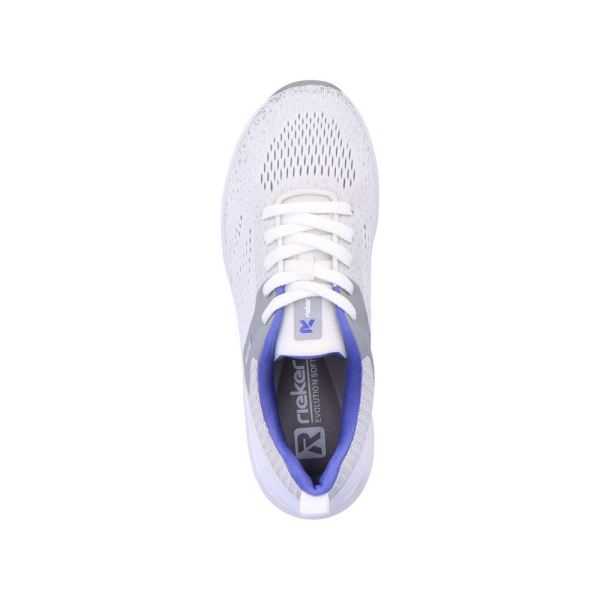 Rieker EVOLUTION Women's shoes | Style 40410 Athletic Lace-up - White Combination | Free Delivery