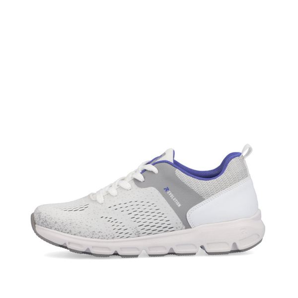 Rieker EVOLUTION Women's shoes | Style 40410 Athletic Lace-up - White Combination | Free Delivery