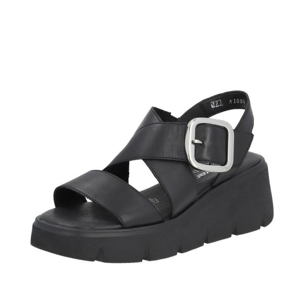 Rieker EVOLUTION Women's sandals | Style W1550 Casual Sandal - Black | Free Delivery