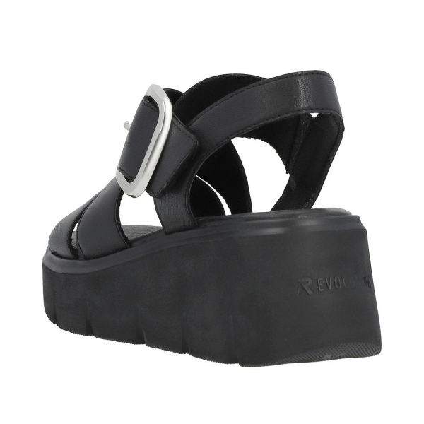 Rieker EVOLUTION Women's sandals | Style W1550 Casual Sandal - Black | Free Delivery