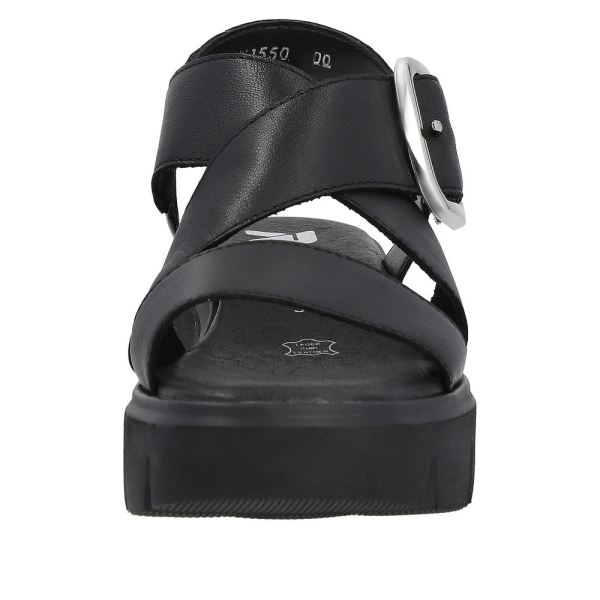 Rieker EVOLUTION Women's sandals | Style W1550 Casual Sandal - Black | Free Delivery