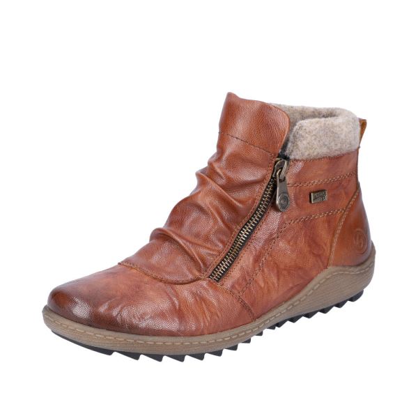 Remonte Leather Women's Mid Height Boots| R1486-22 Mid-height Boots - Brown Combination | Free Delivery