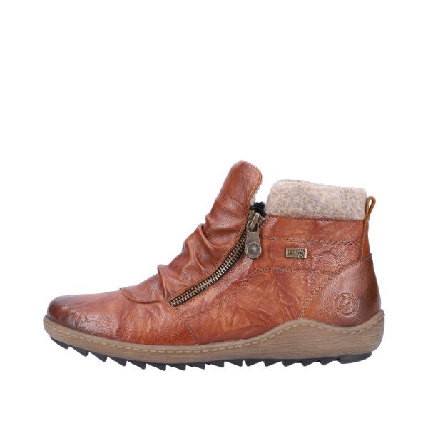 Remonte Leather Women's Mid Height Boots| R1486-22 Mid-height Boots - Brown Combination | Free Delivery