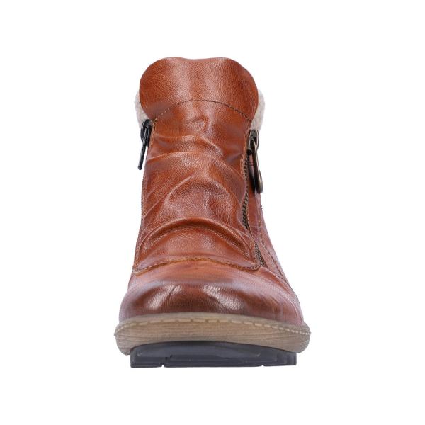 Remonte Leather Women's Mid Height Boots| R1486-22 Mid-height Boots - Brown Combination | Free Delivery