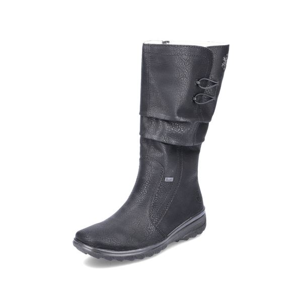 Rieker Synthetic leather Women's Mid height boots| Z7072 Mid-height Boots - Black | Free Delivery