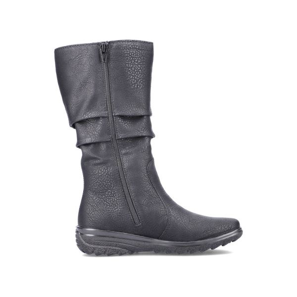 Rieker Synthetic leather Women's Mid height boots| Z7072 Mid-height Boots - Black | Free Delivery