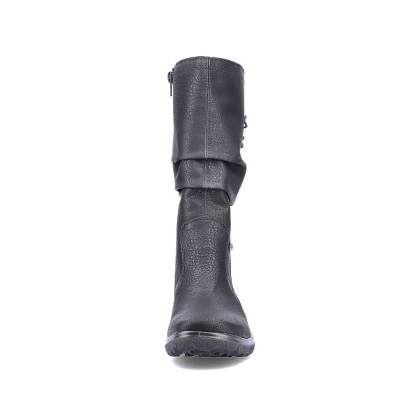 Rieker Synthetic leather Women's Mid height boots| Z7072 Mid-height Boots - Black | Free Delivery