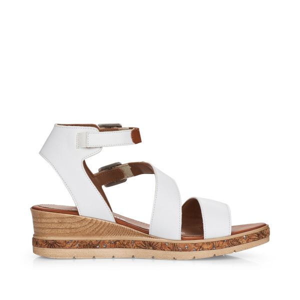 Remonte Women's sandals | Style D3052 Casual Sandal - White Combination | Free Delivery