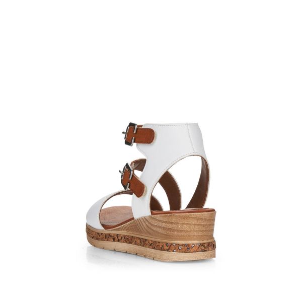 Remonte Women's sandals | Style D3052 Casual Sandal - White Combination | Free Delivery