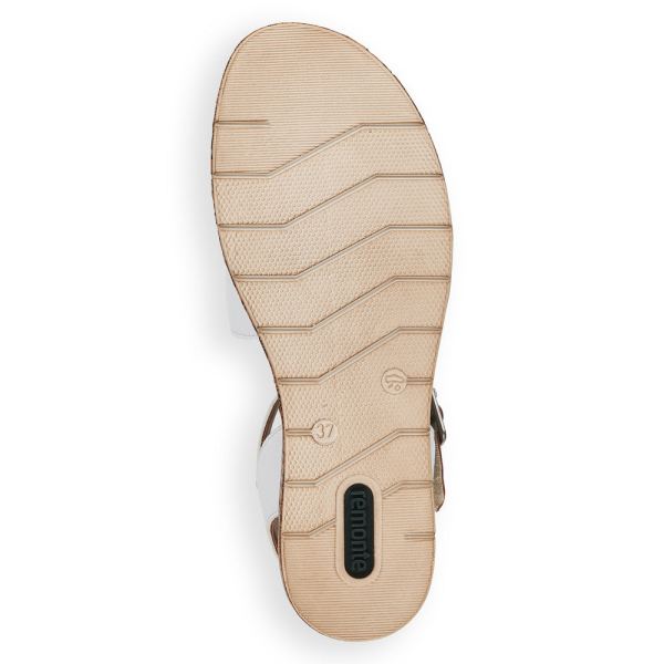 Remonte Women's sandals | Style D3052 Casual Sandal - White Combination | Free Delivery