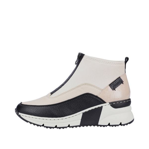 Rieker Synthetic Material Women's short boots | N6352 Ankle Boots - Yellow Combination | Free Delivery