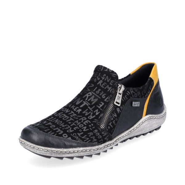 Remonte Women's shoes | Style R1428 Casual Zipper - Black Combination | Free Delivery