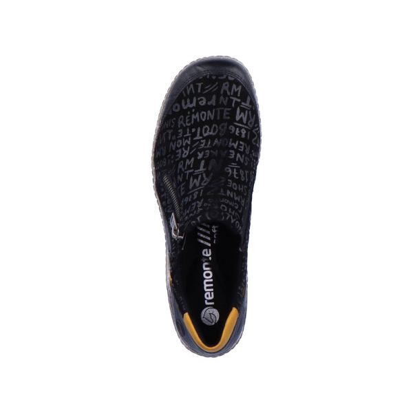 Remonte Women's shoes | Style R1428 Casual Zipper - Black Combination | Free Delivery