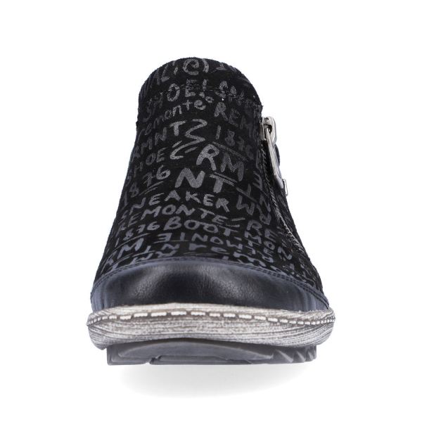 Remonte Women's shoes | Style R1428 Casual Zipper - Black Combination | Free Delivery