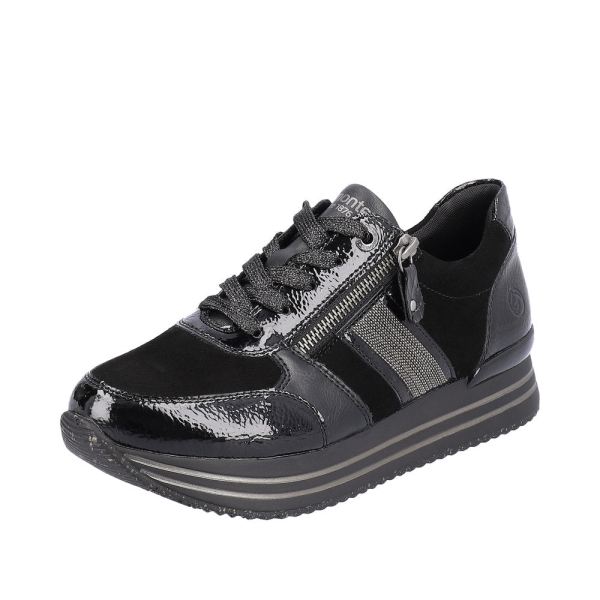 Remonte Suede Leather Women's shoes| D1321 - Black | Free Delivery