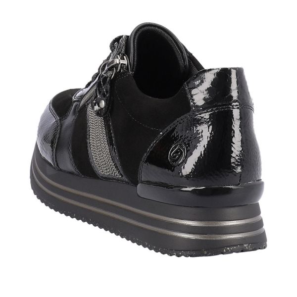 Remonte Suede Leather Women's shoes| D1321 - Black | Free Delivery