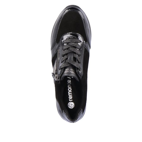 Remonte Suede Leather Women's shoes| D1321 - Black | Free Delivery