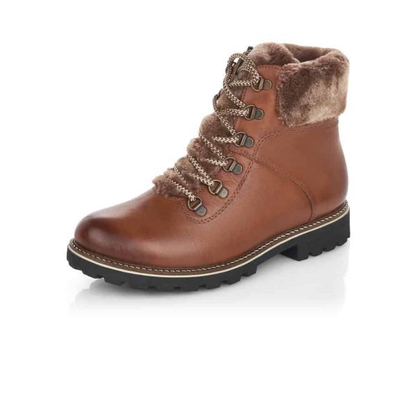 Remonte Leather Women's mid height boots| D8462 Ankle Boots - Brown | Free Delivery