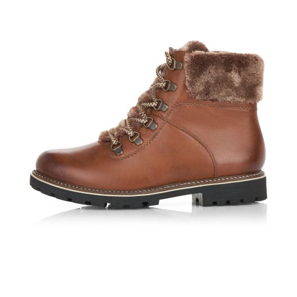 Remonte Leather Women's mid height boots| D8462 Ankle Boots - Brown | Free Delivery