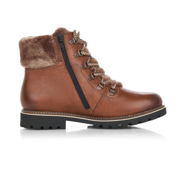 Remonte Leather Women's mid height boots| D8462 Ankle Boots - Brown | Free Delivery