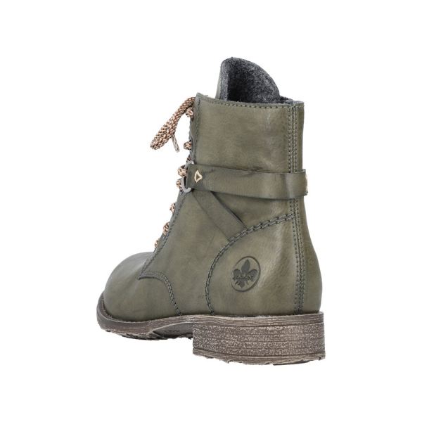 Rieker Synthetic Material Women's short boots| 70848 Ankle Boots - Green | Free Delivery