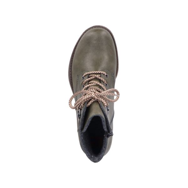 Rieker Synthetic Material Women's short boots| 70848 Ankle Boots - Green | Free Delivery