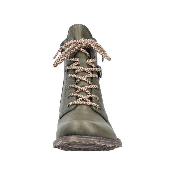Rieker Synthetic Material Women's short boots| 70848 Ankle Boots - Green | Free Delivery