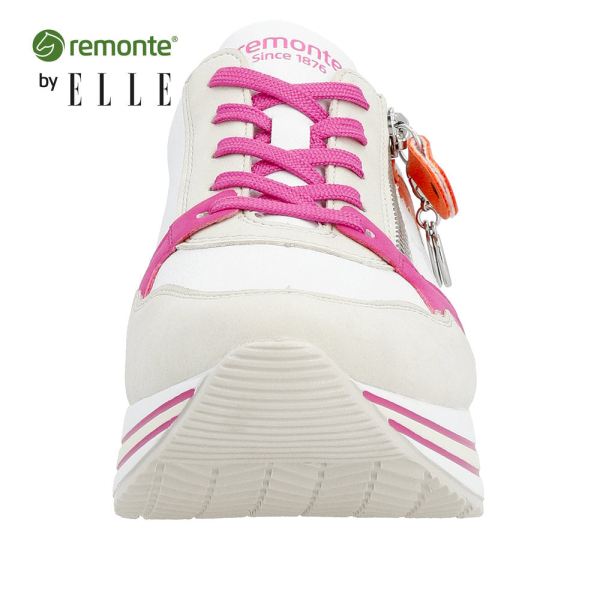 Remonte Women's shoes | Style D1323 Athletic Lace-up with zip - White Combination | Free Delivery