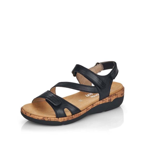 Remonte Women's sandals | Style R6850 Casual Sandal - Black | Free Delivery
