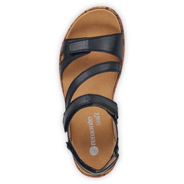 Remonte Women's sandals | Style R6850 Casual Sandal - Black | Free Delivery