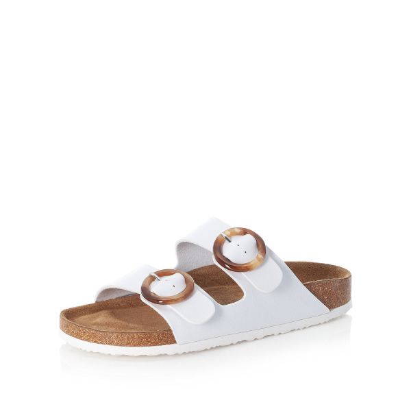 Rieker Women's sandals | Style V9370 Casual Mule - White | Free Delivery