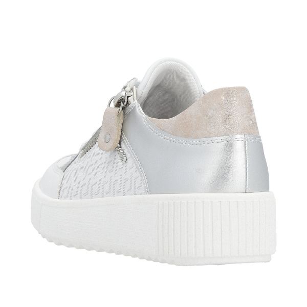 Remonte Women's shoes | Style R7901 Athletic Lace-up with zip - White | Free Delivery
